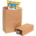 Picture of 4 1/2" x 2 1/2" x 16" Kraft Grocery Bags