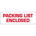 Picture of 2" x 110 yds. - "Packing List Enclosed" (6 Pack) Pre-Printed Carton Sealing Tape