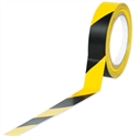 Picture of 1" x 36 yds. Black/Yellow Striped Vinyl Safety Tape
