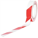 Picture of 1" x 36 yds. Red/White Striped Vinyl Safety Tape