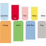 Picture for category <p>Colored tags aid in coding shipments and inventory.</p>
<ul>
<li>Tags feature a 3/16", reinforced, tear resistant eyelet.</li>
<li>Tags may be attached with string or wire.</li>
<li>Pre-cut, 12", unpolished cotton tag string available stock number G2501.</li>
<li>Pre-cut, 12", 26 gauge tag wire available stock number G2500.</li>
<li>Available in case quantities.</li>
</ul>