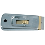 Picture for category <ul>
<li>Heavy-duty metal construction.</li>
<li>Brass slider locks blade into position.</li>
<li>Jam-proof button.</li>
<li>Includes 1 #KN222 single edge blade.</li>
</ul>