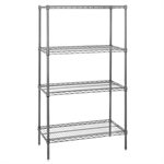 Picture for category <p>Maximize your storage space with these adjustable wire shelving units.</p>
<ul style="list-style-type: square;">
<li>NSF certified wire shelves assemble in minutes without any tools.</li>
<li>Chrome plated, steel shelving can adjust in 1" increments.</li>
<li>Starter Units come complete with four posts and four adjustable shelves.</li>
<li>Additional Wire Shelves and Accessories sold separately.</li>
<li>Mobilize your <strong>wire shelving</strong> by adding <a href="http://www.usapackaging.net/p/12806/5-x-1-14-polyurethane-swivel-casters"><strong>Swivel Casters</strong></a> WSCASTER (sold separately).</li>
</ul>