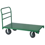 Picture for category <p>Constructed from sturdy 12 gauge steel to withstand years of use.</p>
<ul style="list-style-type: square;">
<li>Removable cross-brace handle can be inserted on either end of the platform.</li>
<li>2,200 lb. load capacity.</li>
<li>Extra large, 8" diameter wheels sold separately (WS1025) are easily maneuverable.</li>
<li>Caster set includes: 2 swivel wheels and 2 rigid wheels.</li>
</ul>