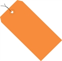 Picture of 2 3/4" x 1 3/8" Orange 13 Pt. Shipping Tags - Pre-Wired