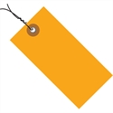 Picture of 2 3/4" x 1 3/8" Orange Tyvek® Pre-Wired Shipping Tag