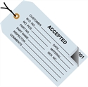 Picture of 4 3/4" x 2 3/8" - "Accepted" Inspection Tags 2 Part - Numbered 001 - 499 - Pre-Strung