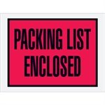 Picture for category 4 1/2" x 6" Red (Open End)-"Packing List Enclosed" Envelopes