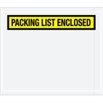 Picture for category <p>Pressure sensitive packing list envelopes secure and protect documents that are attached to the outside of shipments.</p>
<ul>
<li>Panel face, colored Packing List Envelopes are pre-printed with "Packing List Enclosed" on heavy 2 Mil poly.</li>
<li>Hot melt adhesive backing provides strong adhesion to paper and corrugated products.</li>
<li>Envelopes open along the first dimension.</li>
<li>1000 per case.</li>
</ul>