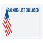 Picture for category <p>Pressure sensitive packing list envelopes secure and protect documents that are attached to the outside of shipments.</p>
<ul>
<li>Pre-printed with patriotic message and/or image on heavy 2 Mil poly.</li>
<li>Hot melt adhesive backing provides strong adhesion to paper and corrugated products.</li>
<li>Envelopes open along the first dimension.</li>
<li>1000 per case.</li>
</ul>