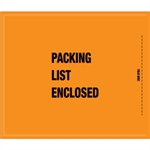 Picture for category <p>Pressure sensitive packing list envelopes secure and protect documents that are attached to the outside of shipments.</p>
<ul>
<li>Full face, fluorescent orange Packing List Envelopes are pre-printed with "Packing List Enclosed" on heavy 2 Mil poly.</li>
<li>Meet government specification PPP-E-540-C, Class 1, Style 4.</li>
<li>Hot melt adhesive backing provides strong adhesion to paper and corrugated products.</li>
<li>Envelopes open along the first dimension.</li>
<li>1000 per case.</li>
</ul>