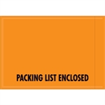 Picture for category <p>Pressure sensitive packing list envelopes secure and protect documents that are attached to the outside of shipments.</p>
<ul>
<li>Full face, fluorescent orange Packing List Envelopes are pre-printed with "Packing List Enclosed" on heavy 2 Mil poly.</li>
<li>Hot melt adhesive backing provides strong adhesion to paper and corrugated products.</li>
<li>Envelopes open along the first dimension.</li>
<li>1000 per case.</li>
</ul>