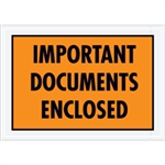 Picture for category 5 1/4" x 7 1/2" Orange-"Important Documents Enclosed" Envelopes