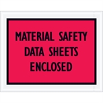Picture for category 7" x 5 1/2" Red-"Material Safety Data Sheets Enclosed" Envelopes