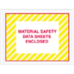 Picture for category 4 1/2" x 6" Yellow (Striped)-"Material Safety Data Sheets Enclosed" Envelopes