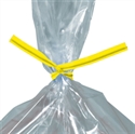 Picture of 6" x 5/32" Yellow Plastic Twist Ties