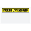 Picture of 5 1/2" x 10" Yellow "Packing List Enclosed" Envelopes