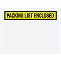 Picture of 6 3/4" x 5" Yellow "Packing List Enclosed" Envelopes
