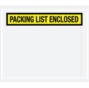Picture of 7" x 6" Yellow "Packing List Enclosed" Envelopes