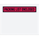 Picture of 7" x 5 1/2" Red "Packing List Enclosed" Envelopes