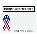 Picture of 7" x 5 1/2" U.S.A. Ribbon "Packing List Enclosed" Envelopes