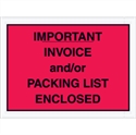 Picture of 4 1/2" x 6" Red "Important Invoice and/or Packing List Enclosed" Envelopes