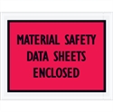 Picture of 7" x 5 1/2" Red "Material Safety Data Sheets Enclosed" Envelopes