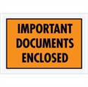 Picture of 5 1/4" x 7 1/2" Orange "Important Documents Enclosed" Envelopes