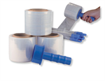 Picture for category <p>Bundling film is more economical and quicker to use than strapping or tape for combining items for shipment.</p>
<ul>
<li>One plastic dispenser is included in each case.</li>
<li>Film will not leave a residue on products.</li>
<li>Quiet and clear cast film.</li>
<li>Available in case quantities.</li>
</ul>