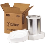 Picture for category <p>Use to safely ship hazardous material containers.<br /><strong>Foam Shipper Kits</strong> contain everything you need in one convenient kit (pre-assembled carton, <a title="Foam insert" href="http://www.usapackaging.net/p/1433/1-gallon-f-style-can-foam-insert"><strong>foam insert</strong></a> &amp; <strong>container</strong>).<br />Hazardous Material Boxes ship your containers snugly - no protective inner packaging needed (foam-free packaging).<br />Bulk Supplies for kits are available separately - save money by ordering in volume!<br />Click here to learn more about UN/USA D.O.T. APPROVED CONTAINERS</p>