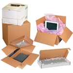Picture for category <p align="justify">Computer devices and its accessories can be safely shifted by using proper packing boxes. While choosing, the measurement of these boxes should be six inches more than the size of the computer because the devices will be surrounded by three inches of bubble wrap.<br /><br /> This bubble wrap acts as a cushion and acts as a safe and secure environment to prevent the computer from damages. These package boxes are cardboard boxes which minimizes the movement of objects which sealed inside them. Some boxes come with stapled edges while some are taped at its sides and edges to ensure safety.</p>
<ul>
<li>These <strong>cartons</strong> are designed and recommended for <strong>shipping computers</strong> and accessories.</li>
<li>Cartons are sold in bundle quantities and ship flat.</li>
</ul>