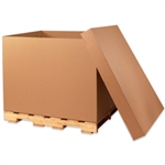 Gaylord Containers Picture for category <p align="justify">Gaylord Containers is made up of corrugated fiberboard, available in both double wall and triple wall with a lid to close its top. These are parallel- size boxes used for storing and shipping bulk quantities and are usually recyclable or reusable.</p>
<ul>
<li>Protect and conceal your large shipments.</li>
<li>Great as a master pack for smaller cartons or to protect irregularly shaped shipments.</li>
<li>Lids sold separately.</li>
<li>Wood pallets sold separately.</li>
<li>H.S.C. = Half Slotted Container</li>
<li>D.W. = Double Wall</li>
<li>T.W. = <strong><a href="http://www.usapackaging.net/p/886/24-x-24-x-24-triple-wall-boxes" title="Triple Wall Boxes">Triple Wall</a></strong></li>
</ul>
