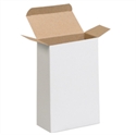 Picture of 4 5/8" x 2 3/8" x 7 5/16" White Reverse Tuck Folding Cartons