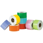 Colored Thermal Transfer Labels Picture for category <p>Use to color code shipments or bring attention to special shipping instructions.</p>
<ul>
<li>Compatible with Zebra, Datamax, Sato and other thermal label printers.</li>
<li>Available in eight floodcoated colors.</li>
<li>3" diameter core.</li>
</ul>
