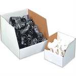 Jumbo Open Top Bin Boxes Picture for category <p>Great for storing and organizing large bulky parts.</p>
<ul>
<li>High sides for added protection and capacity.</li>
<li>Made from strong 200#/ECT-32-B oyster white corrugated.</li>
<li>Ships and stores flat.</li>
</ul>