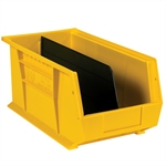 Picture for category <p>Maximize the efficiency of bins by dividing into separate sections.</p>
<ul>
<li>Dividers fit securely in bins to create sections.</li>
<li>Black plastic construction.</li>
<li>Sold by the piece in case quantities.</li>
</ul>