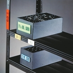 Picture for category <p>Insertable for quick and cost effective product ID changes.</p>
<ul>
<li>Adhesive or magnetic backing to hold onto shelves, racks, drawers or bins.</li>
<li>Features a clear plastic, side-load design.</li>
<li>Self-Adhesive holders adhere to any surface and will not crack, peel, fade or fall off. Magnetic holders are repositionable on metal surfaces.</li>
<li>White inserts included.</li>
</ul>