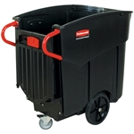 MEGA Brute® Container Picture for category <p>Mobile waste collection and sortation system.</p>
<ul style="list-style-type: square;">
<li>Innovative design for improved productivity and ease of use.</li>
<li>Ergonomic, easy access rear doors.</li>
<li>Holds 23 gallon Slim Jim® and 55 gallon trash can liner.</li>
<li>Easy maneuverable 12" wheels.</li>
<li>Integrated storage for <a href="http://www.usapackaging.net/p/5347/3m-all-purpose-cleaner-concentrate"><strong>cleaning supplies</strong></a>.</li>
<li>52 1/2" x 27 1/2" x 42 1/2" (l x w x h).</li>
</ul>