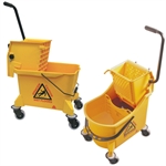 O-Cedar Mop Buckets & Wringers Picture for category <p>Heavy-duty plastic construction withstands rust and corrosion.</p>
<ul style="list-style-type: square;">
<li>Efficient side pressure wringer for use with up to 32 oz. mops.</li>
<li>Hook on wringer holds mopstick securely in place when not in use.</li>
<li>3" gray non-marking swivel casters provide excellent maneuverability on any surface.</li>
</ul>