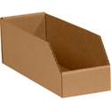 Picture of 4" x 12" x 4 1/2" Kraft Open Top Bin Boxes