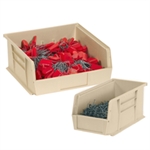 Picture of 9 1/4" x 6" x 5" Ivory Plastic Stack & Hang Bin Boxes