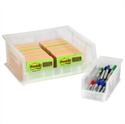 Picture of 10 7/8" x 4 1/8" x 4" Clear Plastic Stack & Hang Bin Boxes