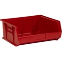 Picture of 14 3/4" x 16 1/2" x 7" Red Plastic Stack & Hang Bin Boxes