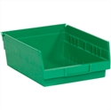 Picture of 11 5/8" x 11 1/8" x 4" Green Plastic Shelf Bin Boxes