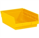 Picture of 11 5/8" x 11 1/8" x 4" Yellow Plastic Shelf Bin Boxes