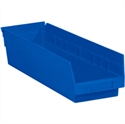 Picture of 17 7/8" x 4 1/8" x 4" Blue Plastic Shelf Bin Boxes