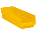 Picture of 17 7/8" x 4 1/8" x 4" Yellow Plastic Shelf Bin Boxes