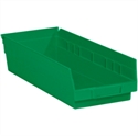 Picture of 17 7/8" x 6 5/8" x 4" Green Plastic Shelf Bin Boxes