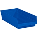 Picture of 17 7/8" x 8 3/8" x 4" Blue Plastic Shelf Bin Boxes