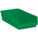 Picture of 17 7/8" x 8 3/8" x 4" Green Plastic Shelf Bin Boxes